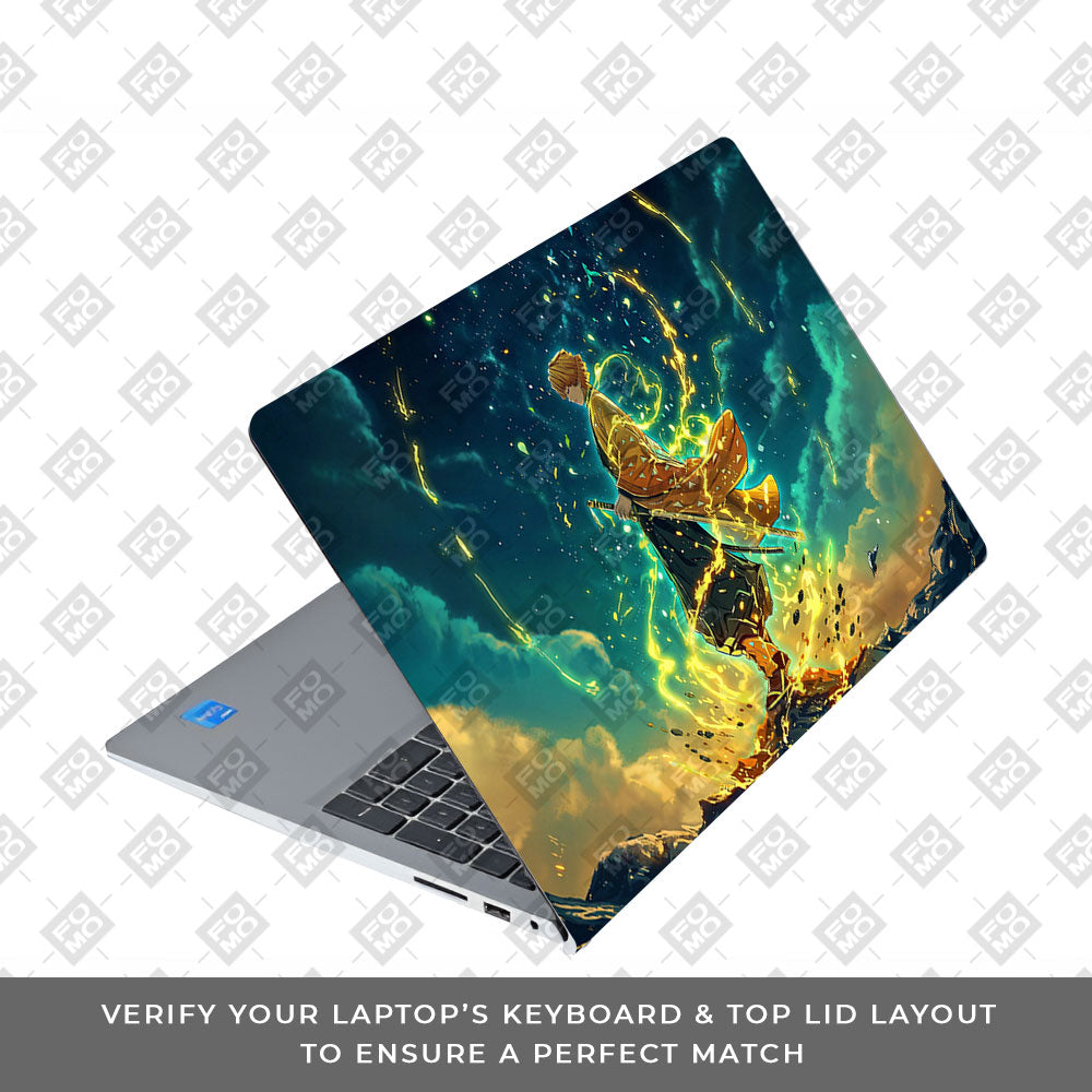 Zenitsu Thunder God Dell Inspiron 3520 Laptop Skin
