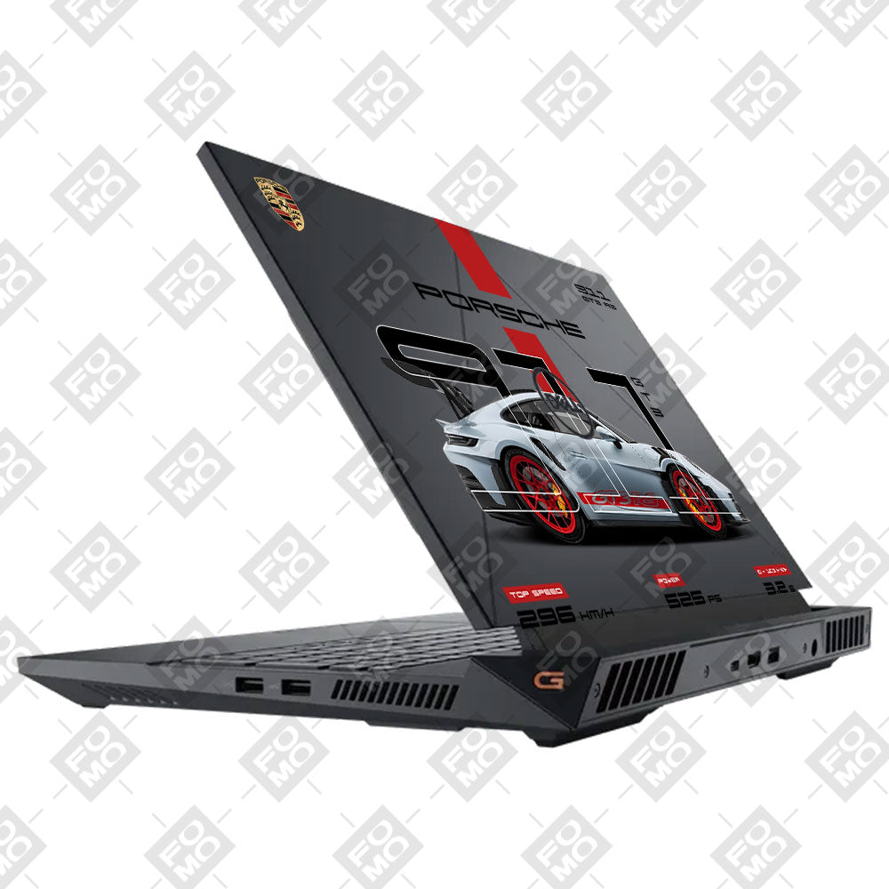 Transparent Porsche 911 GT3 RS Dell G15 5520, 5530 Laptop Skin