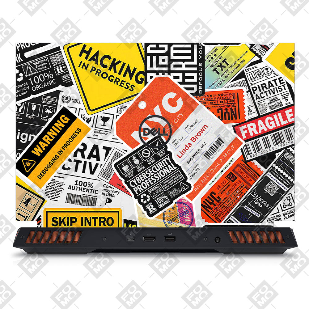 Tech Aesthetic Sticker Collage Dell G15 5520, 5530 Laptop Skin