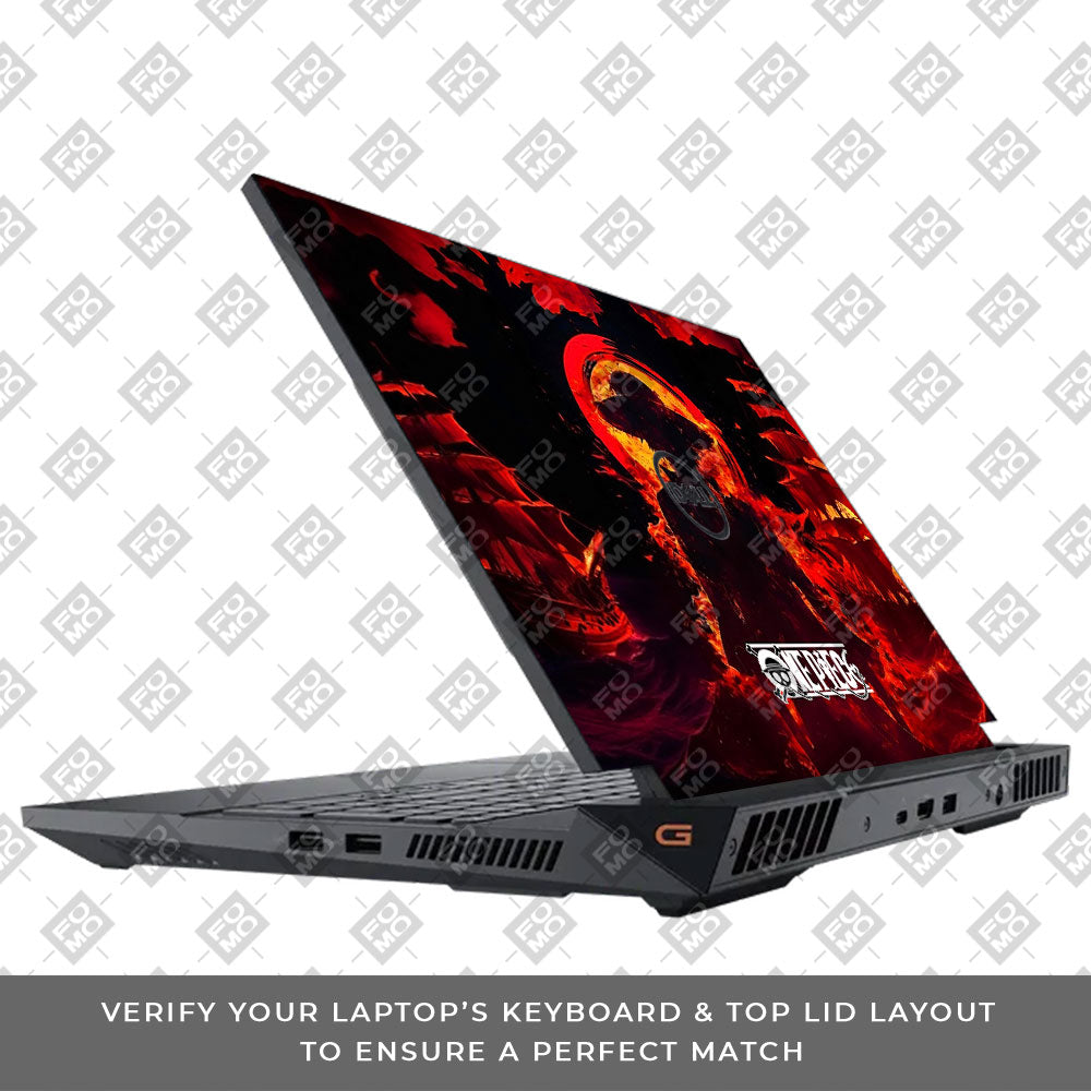 Luffy’s Burning Tide Dell G15 5520, 5530 Laptop Skin