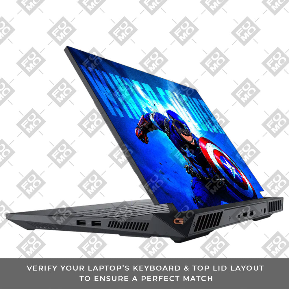 Shield of Justice Captain America Dell G15 5520, 5530 Laptop Skin