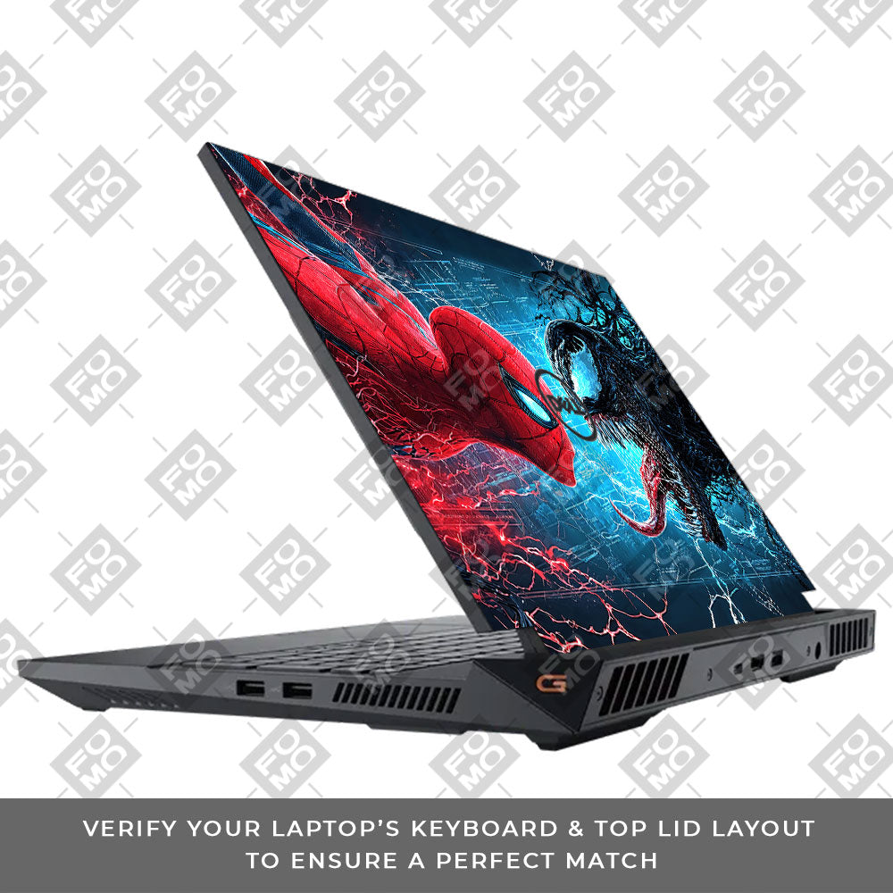 Spiderman vs Venom Showdown Dell G15 5520, 5530 3D Laptop Skin