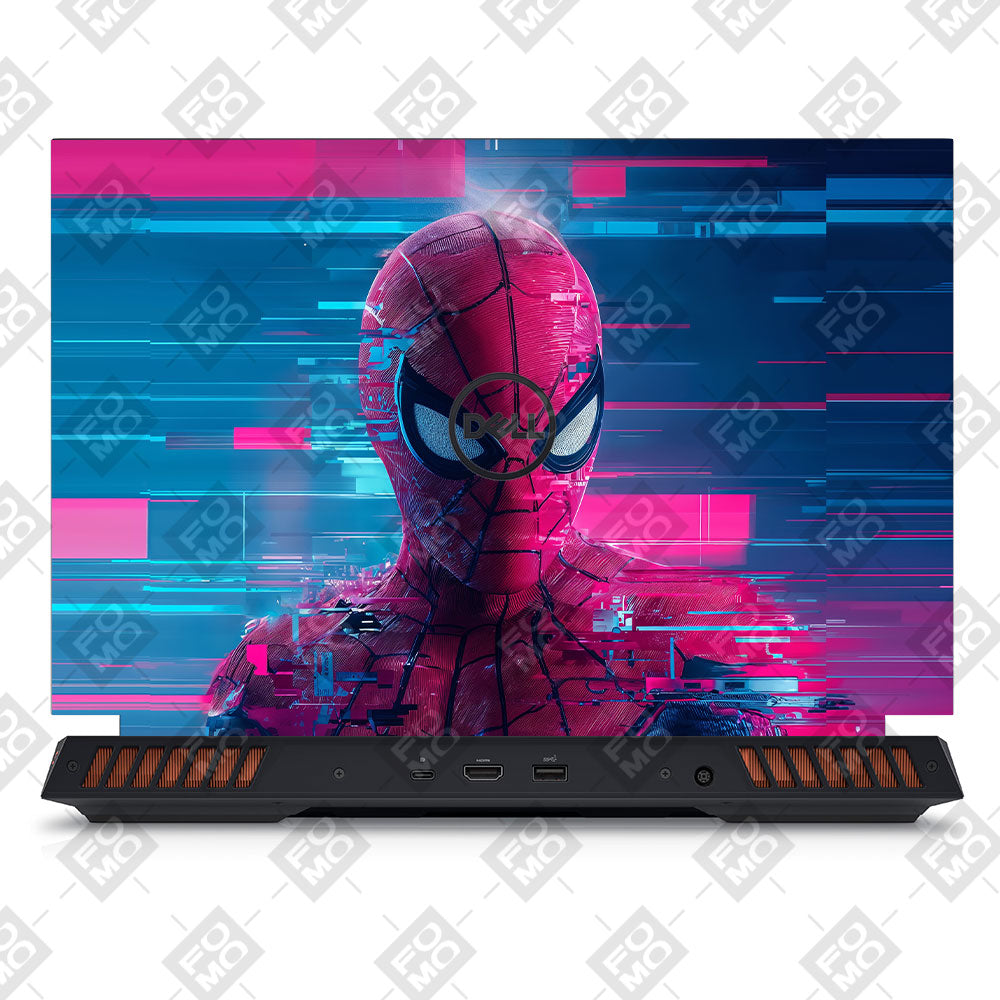 Glitch Spider Neon Web Dell G15 5520, 5530 Laptop Skin