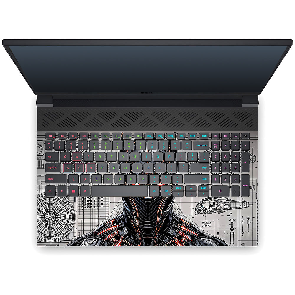 Black Panther Vibranium Tech Dell G15 5520, 5530 3D Laptop Skin