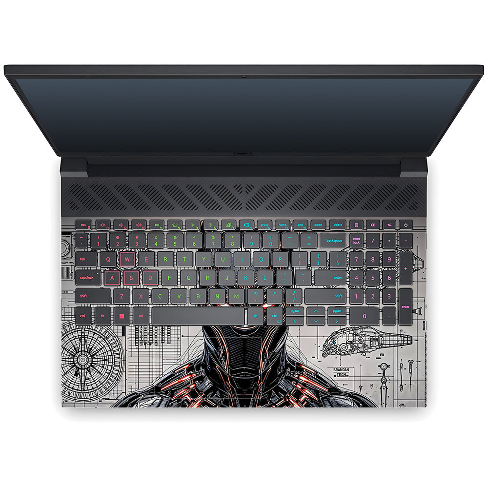 Black Panther Vibranium Tech Dell G15 5520, 5530 3D Laptop Skin