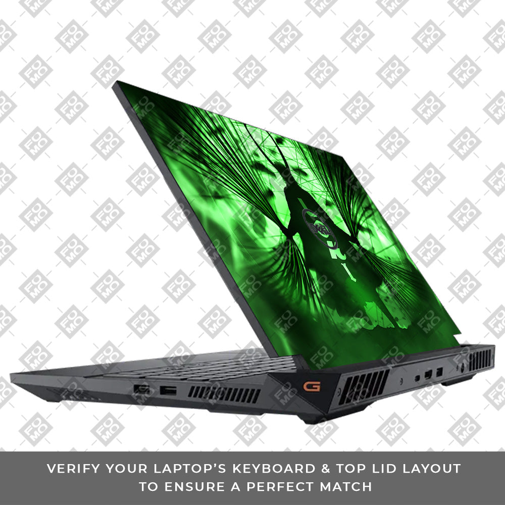 Loki's Green Aura Dell G15 5520, 5530 Laptop Skin
