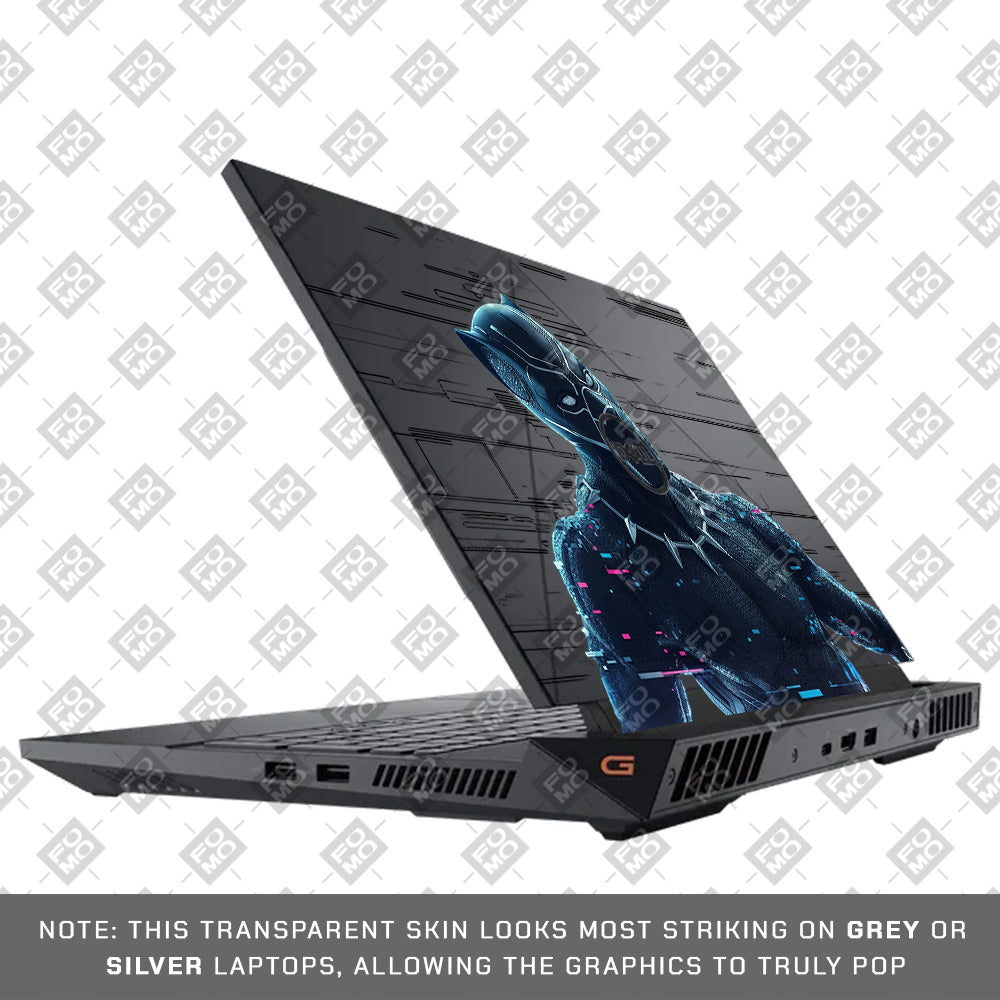 Transparent Glitchborne Panther Dell G15 5520, 5530 Laptop Skin