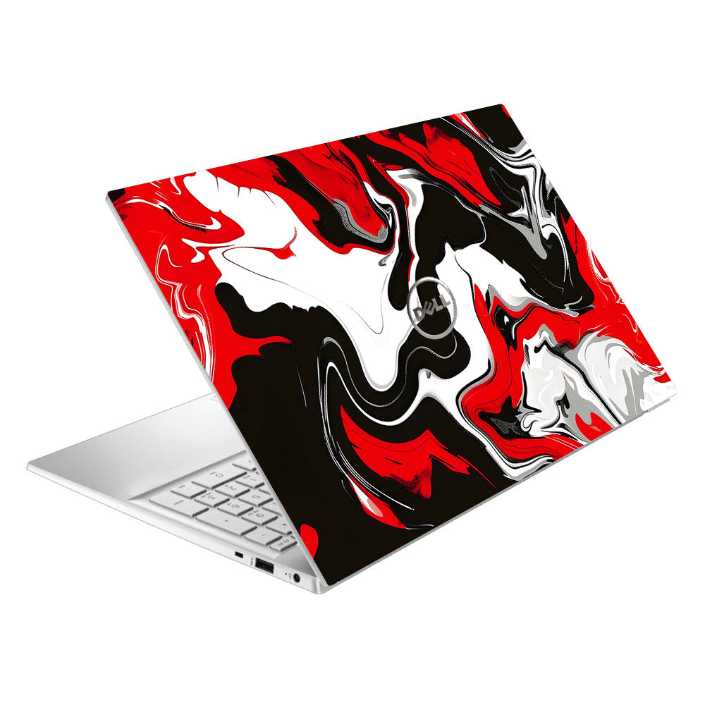 Red and White Marble Dell Inspiron 3501 Laptop Skin
