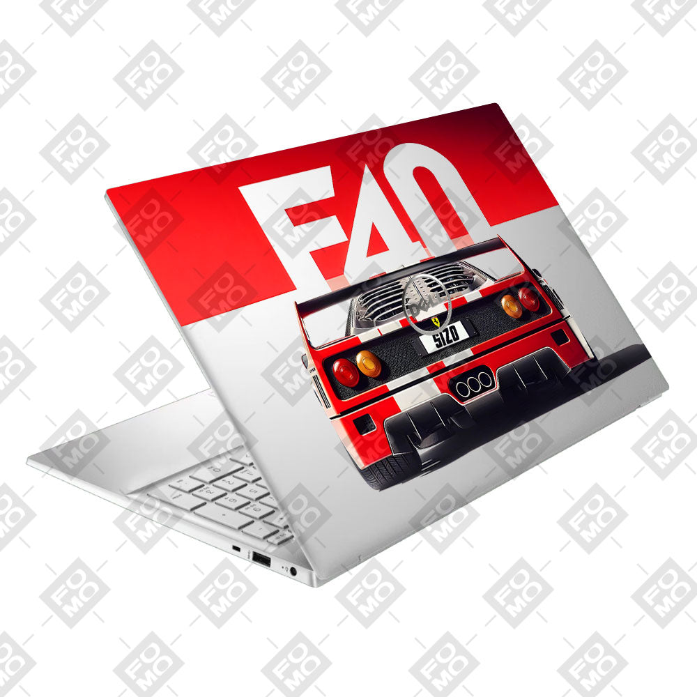 Transparent Ferrari F40 Dell Inspiron 3501 Laptop Skin