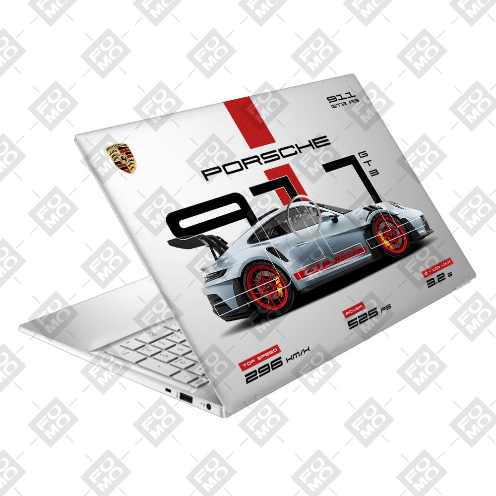 Transparent Porsche 911 GT3 RS Dell Inspiron 3501 Laptop Skin