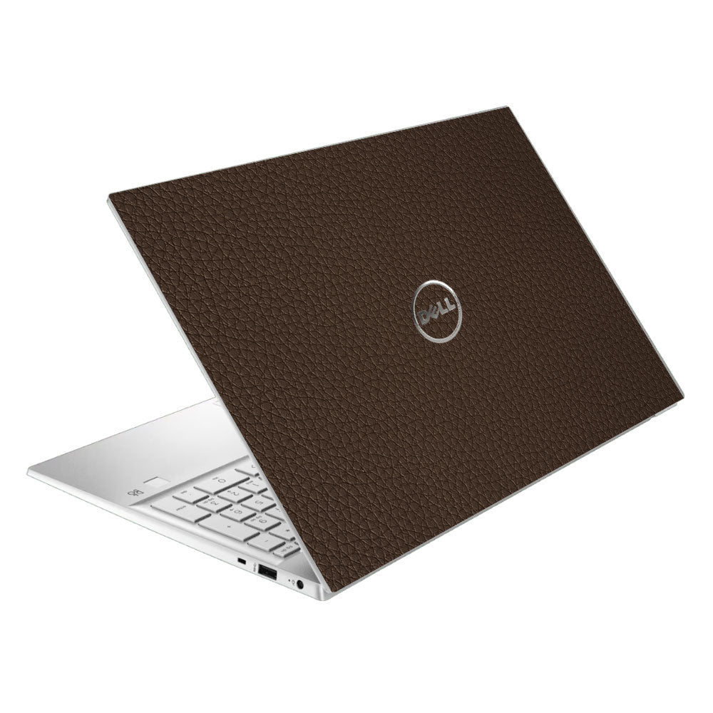 Textured Brown Leather Dell Inspiron 3501 Laptop Skin