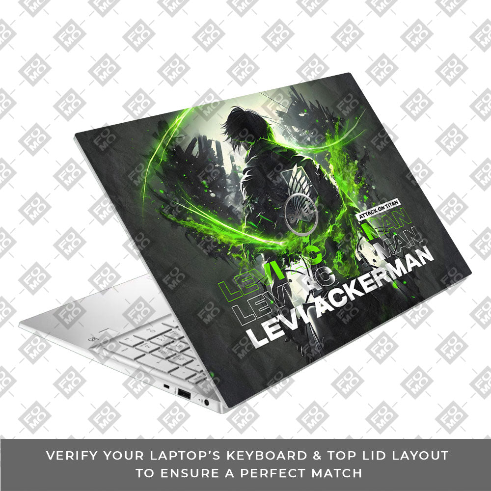 Levi Ackerman Neon Fury Dell Inspiron 3501 Laptop Skin