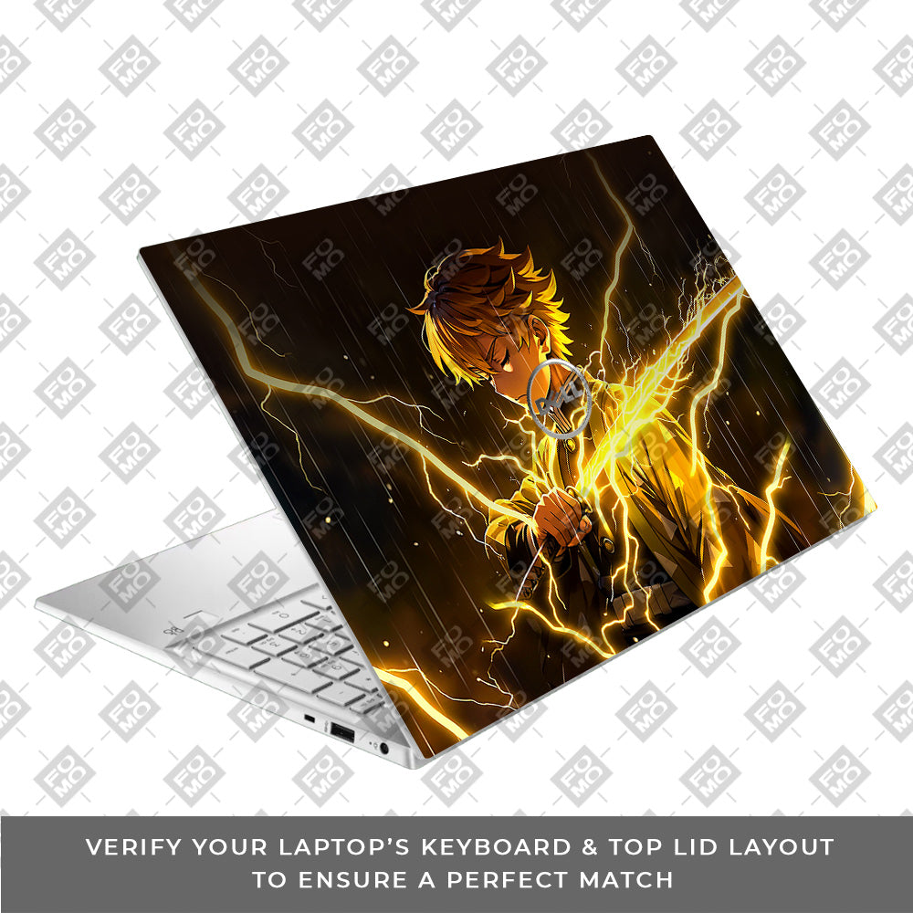 Thunder Soul Lightning Zenitsu Dell Inspiron 3501 3D Laptop Skin