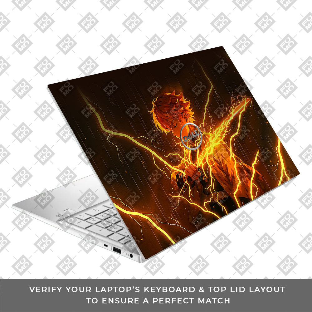 Thunder Soul Lightning Zenitsu Dell Inspiron 3501 Laptop Skin