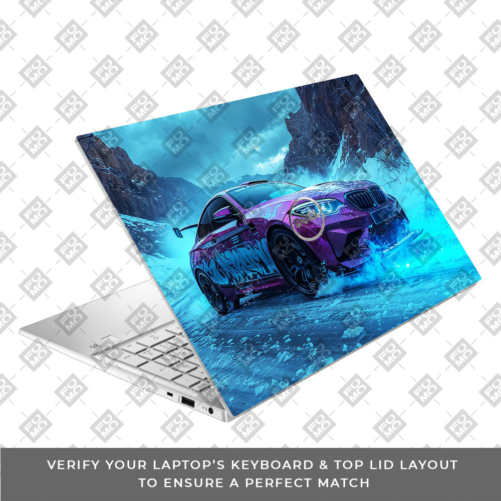 BMW Neon Drift Dell Inspiron 3501 Laptop Skin