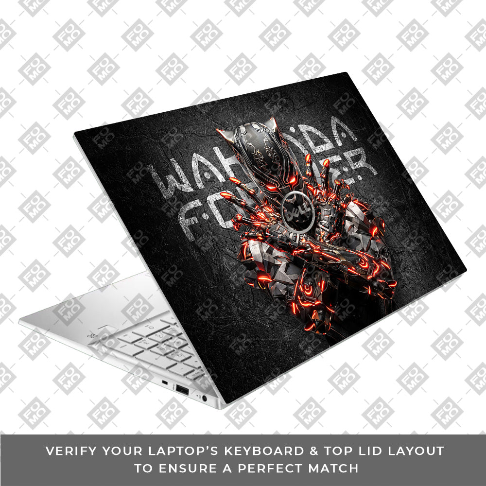 Black Panther Glowing Fury Dell Inspiron 3501 Laptop Skin