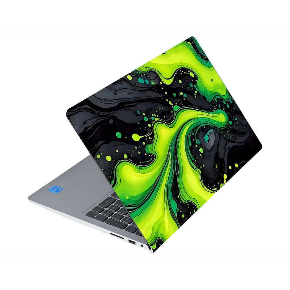 Neon Green Paint Swirls Dell Inspiron 3520 Laptop Skin
