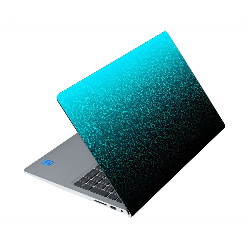 Cyan Blue to Black Gradient Dell Inspiron 3520 Laptop Skin