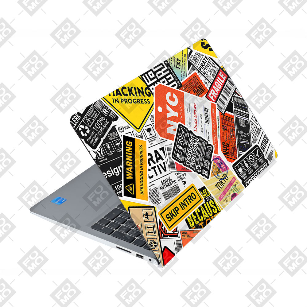Tech Aesthetic Sticker Collage Dell Inspiron 3520 Laptop Skin