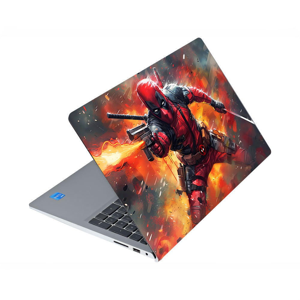 Deadpool in Action Dell Inspiron 3520 Laptop Skin