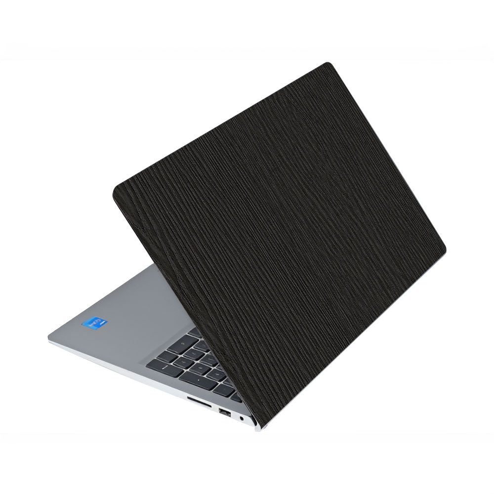 Textured Black Wood Dell Inspiron 3520 Laptop Skin
