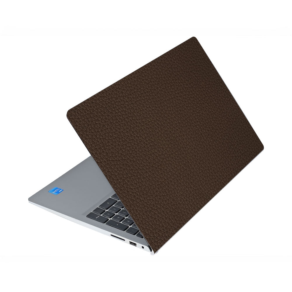 Textured Brown Leather Dell Inspiron 3520 Laptop Skin
