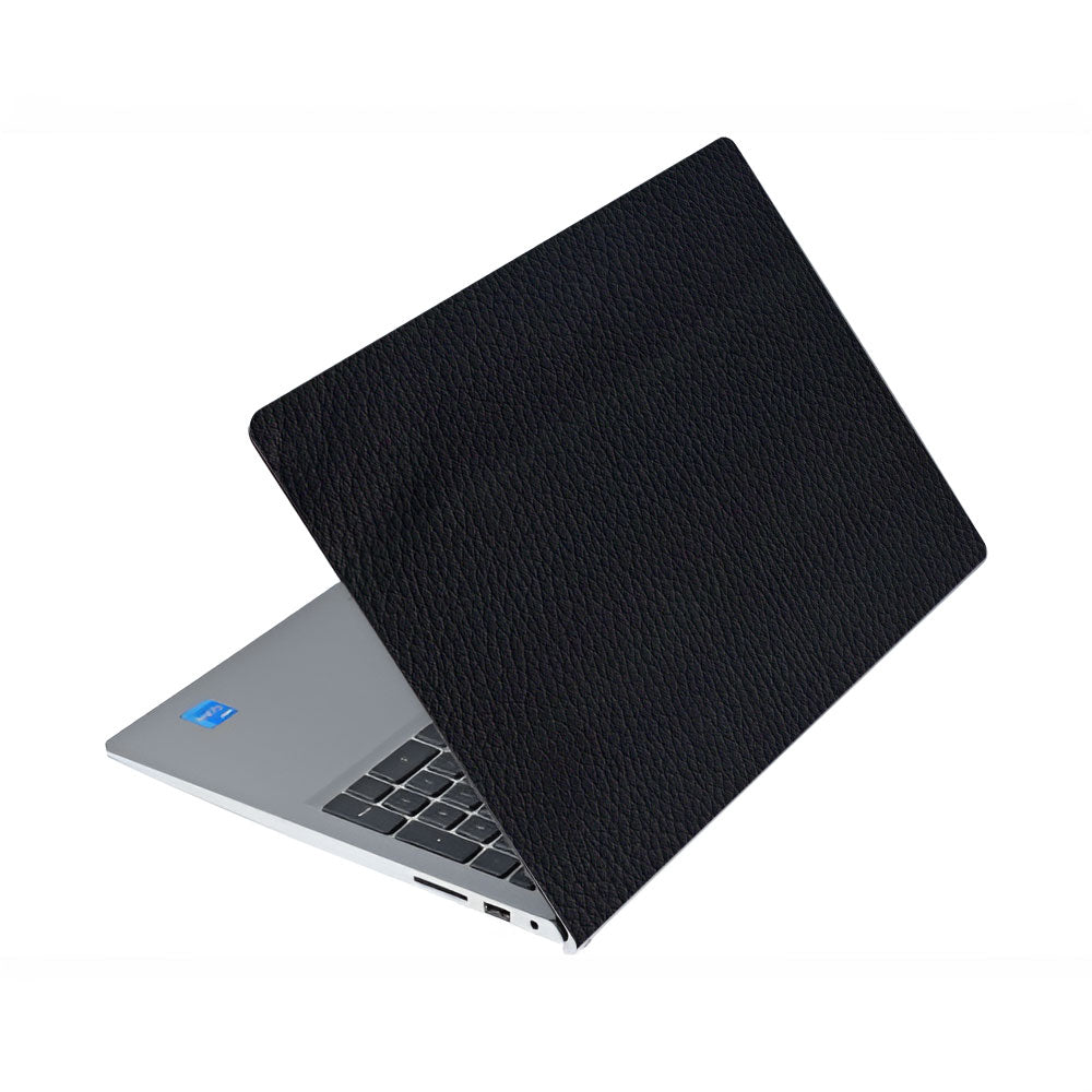 Textured Black Leather Dell Inspiron 3520 Laptop Skin