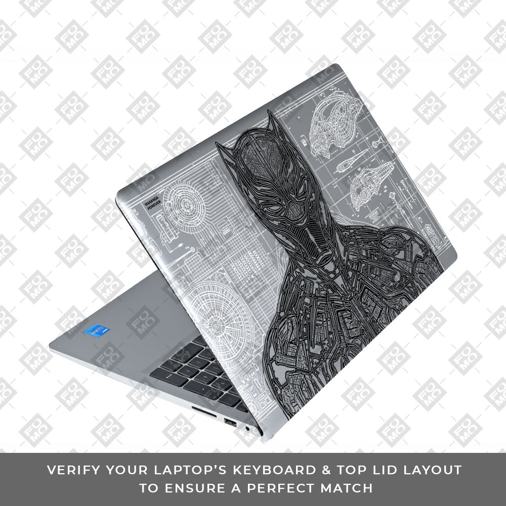 Transparent Black Panther Techshell Dell Inspiron 3520 Laptop Skin