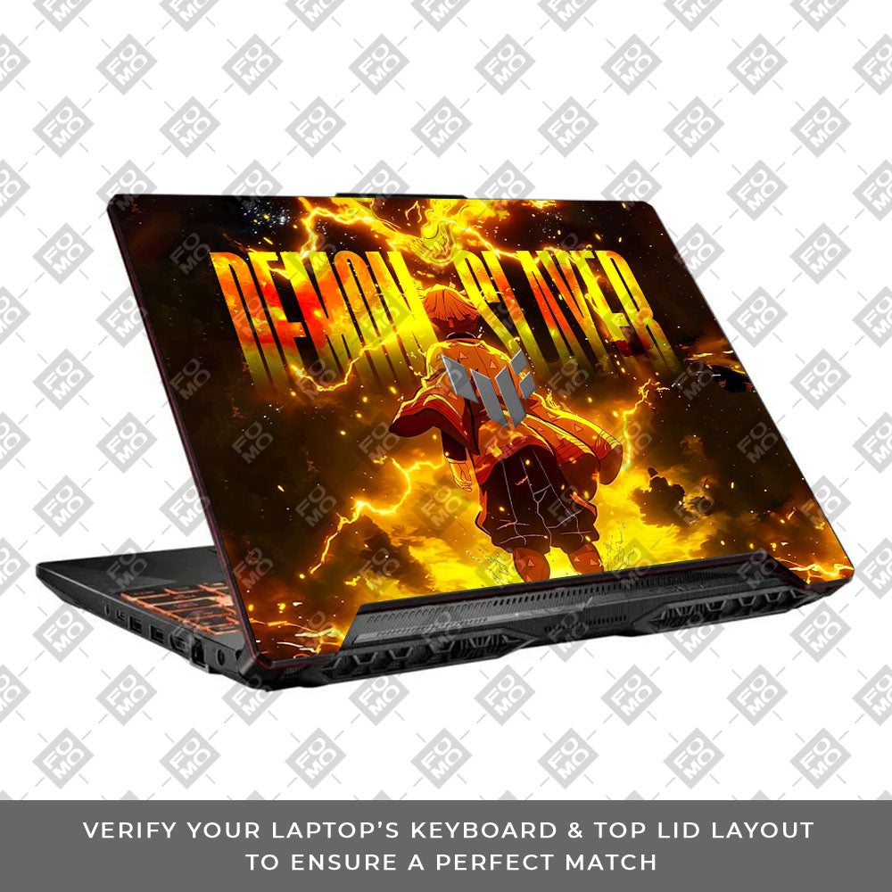 Zenitsu Lightning Strike Asus TUF F15 FX506 & A15 FA506 Laptop Skin