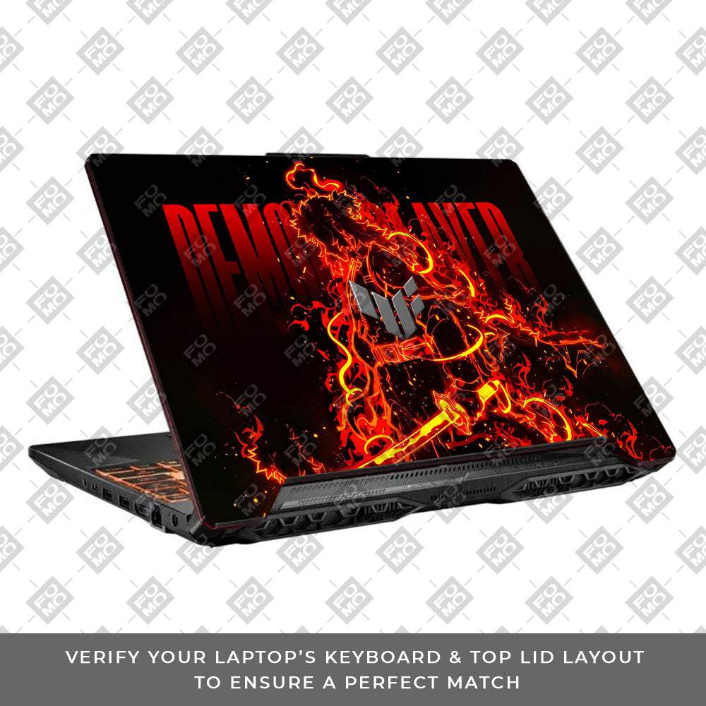 Rengoku Blazing Inferno Asus TUF F15 FX506 & A15 FA506 Laptop Skin