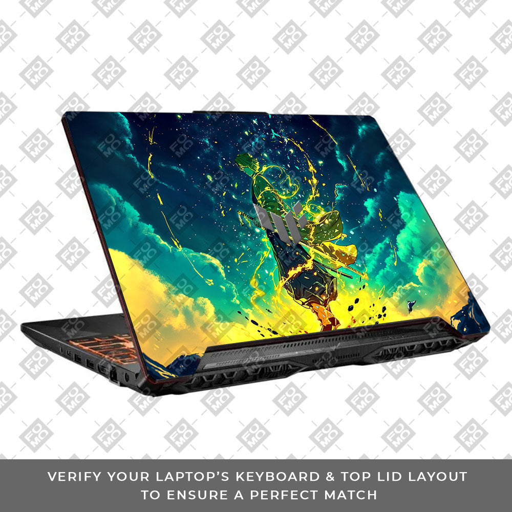 Zenitsu Thunder God Asus TUF F15 FX506 & A15 FA506 Laptop Skin