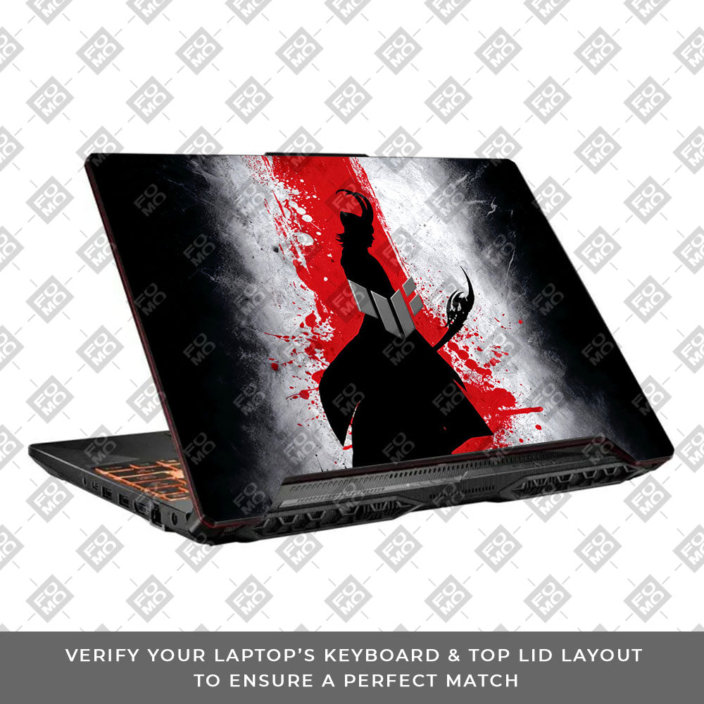 Loki Silhouette Red Strike Asus TUF F15 FX506 & A15 FA506 Laptop Skin