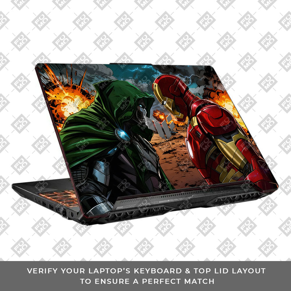 Iron Man vs Doom Asus TUF F15 FX506 & A15 FA506 3D Laptop Skin