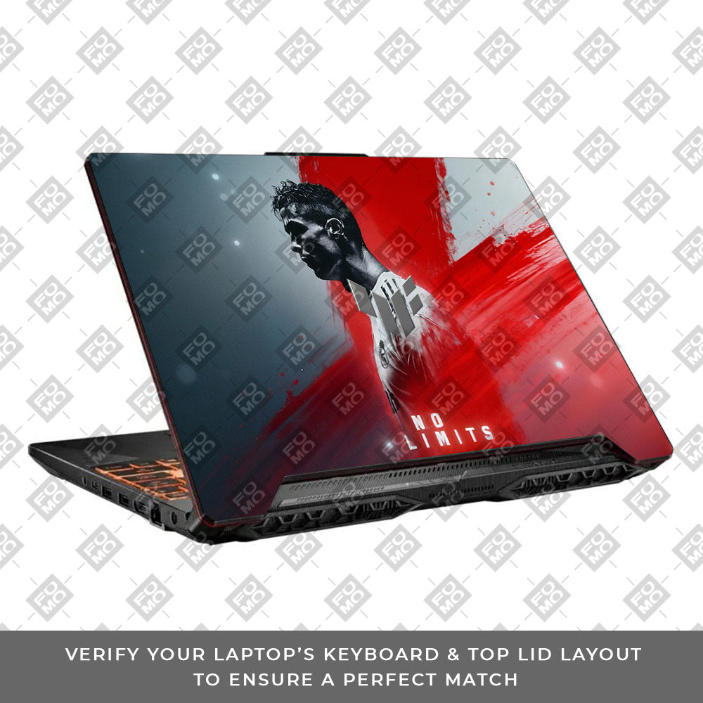 No Limits Ronaldo Spirit Asus TUF F15 FX506 & A15 FA506 Laptop Skin