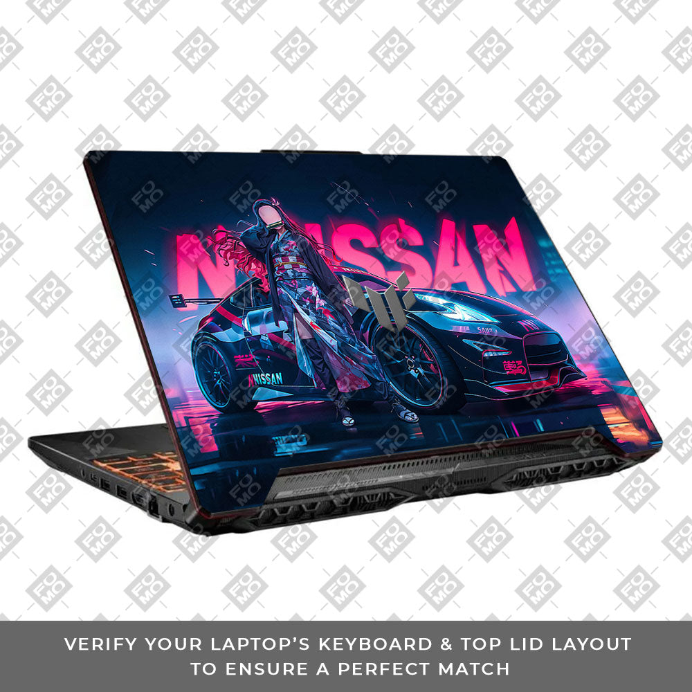 Neon Bloom Nezuko Racer Asus TUF F15 FX506 & A15 FA506 Laptop Skin