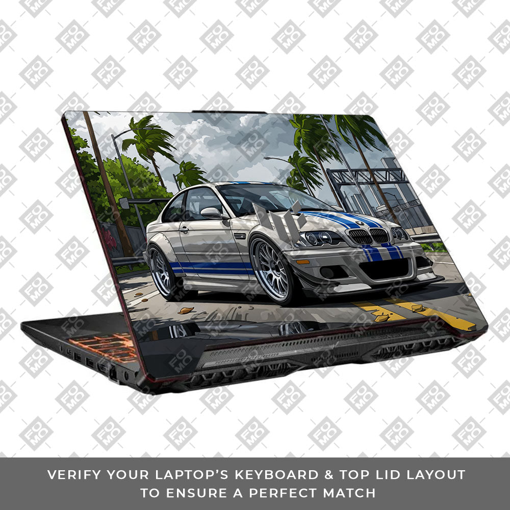 Street Icon BMW E46 Drift Legend Asus TUF F15 FX506 & A15 FA506 Laptop Skin