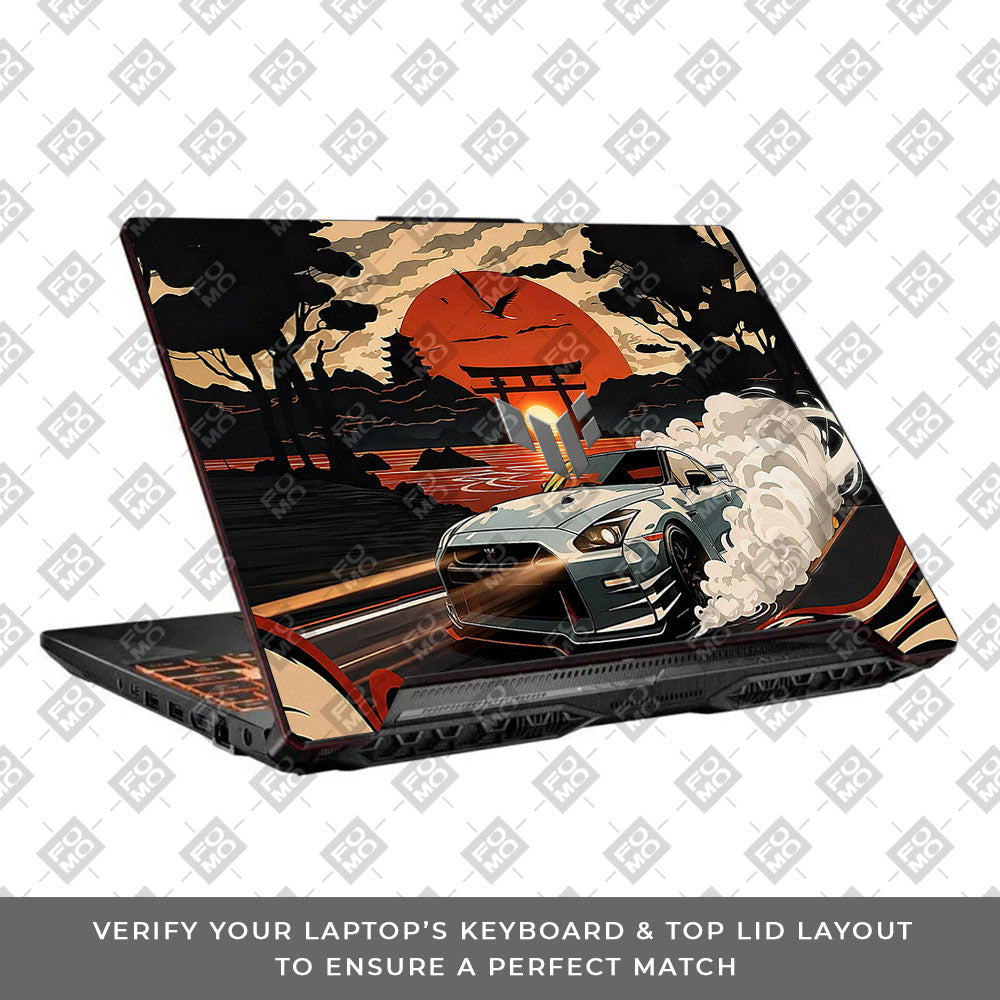 Samurai Rising Sun GTR Asus TUF F15 FX506 & A15 FA506 Laptop Skin