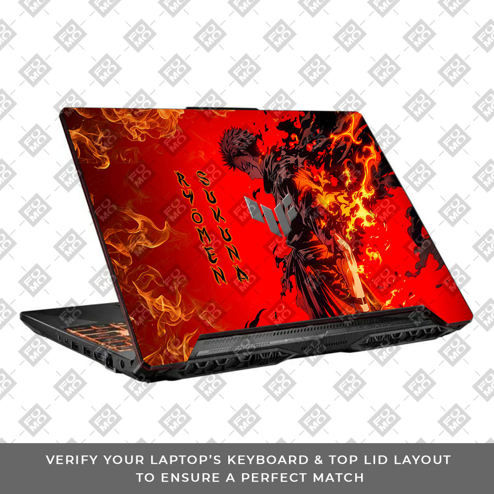 Ryomen Sukuna Lord of Curses Asus TUF F15 FX506 & A15 FA506 Laptop Skin