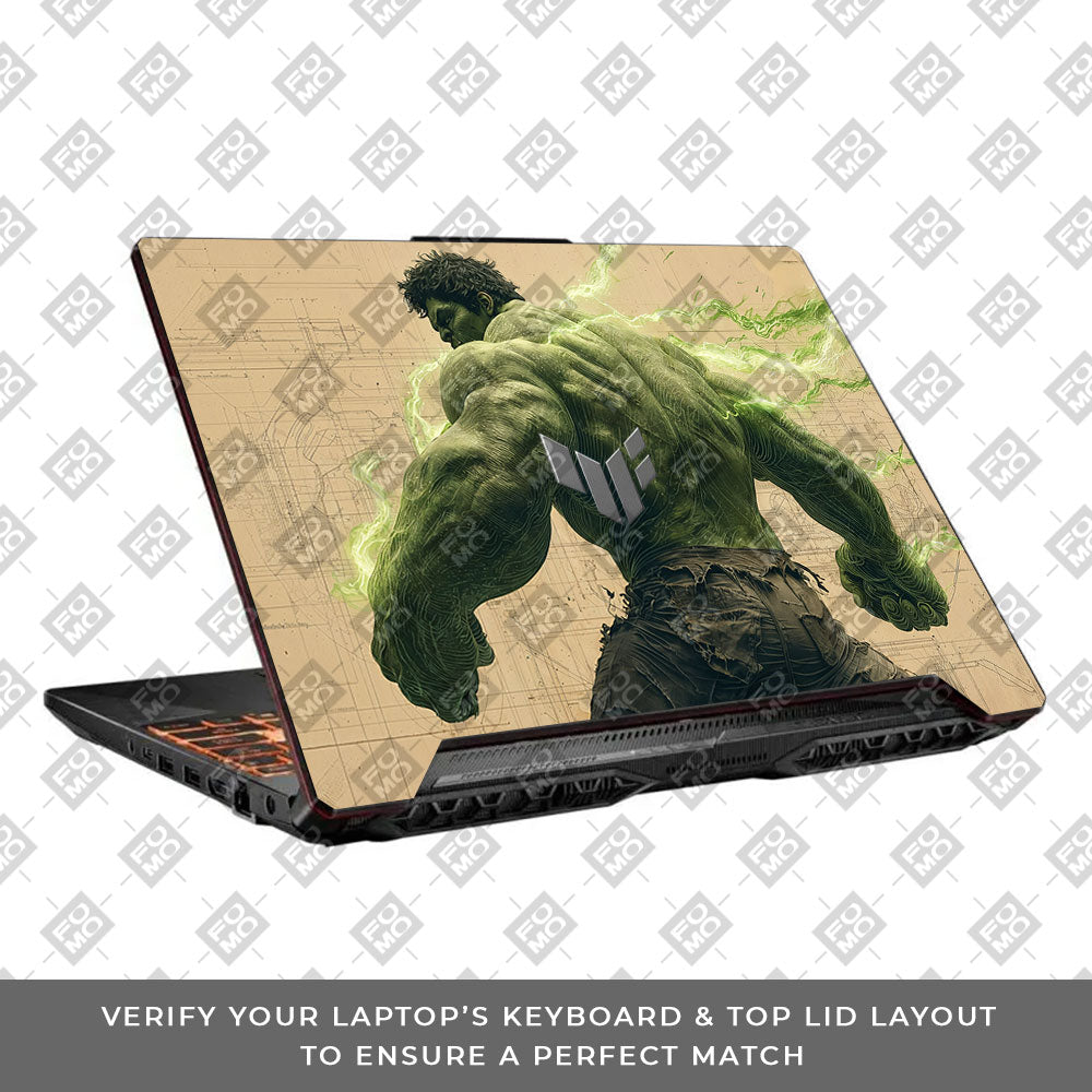 Hulk Unleashed Asus TUF F15 FX506 & A15 FA506 Laptop Skin