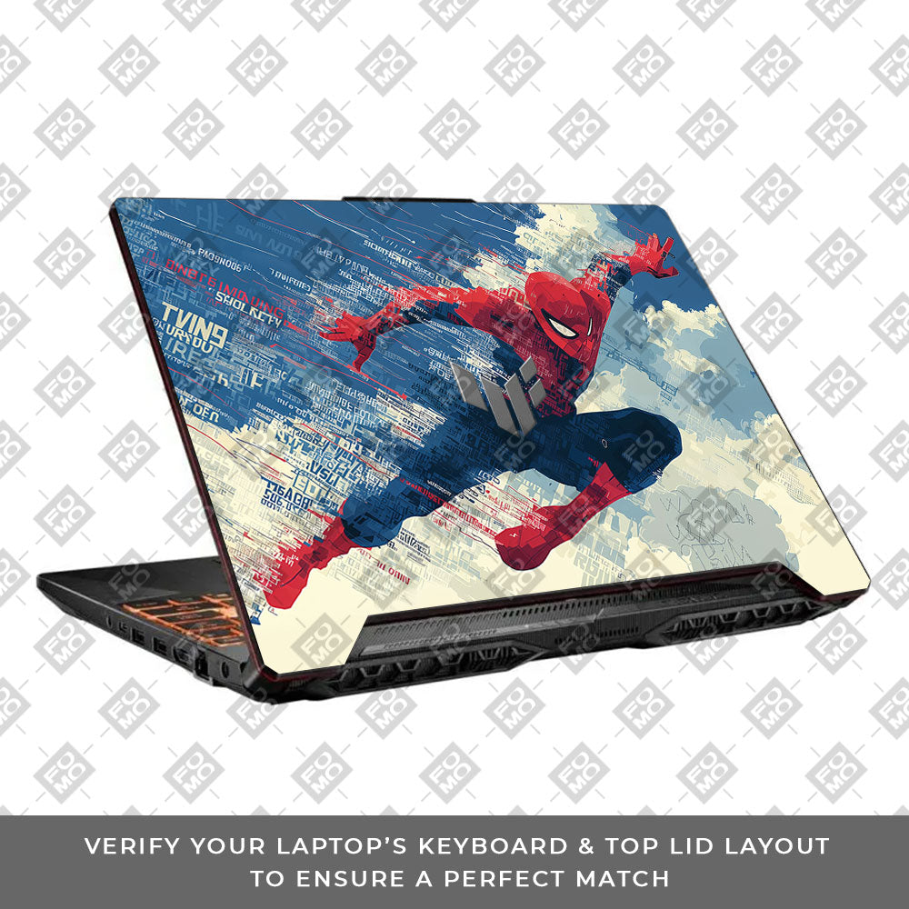 Spiderman Velocity Asus TUF F15 FX506 & A15 FA506 Laptop Skin