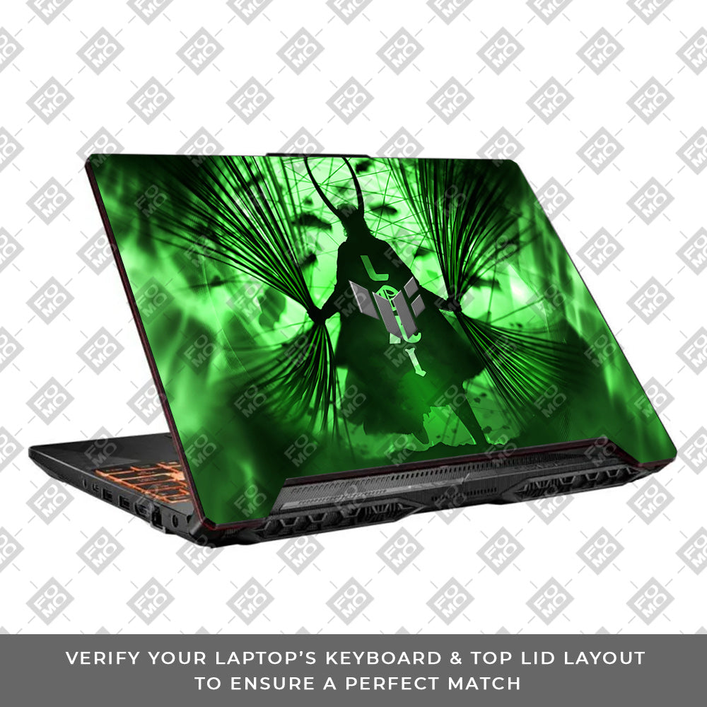 Loki's Green Aura Asus TUF F15 FX506 & A15 FA506 Laptop Skin