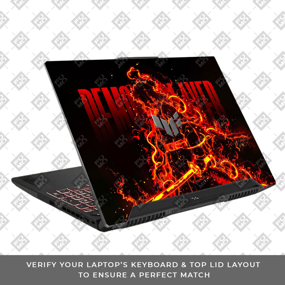 Rengoku Blazing Inferno Asus TUF F15 FX507 & A15 FA507 Laptop Skin