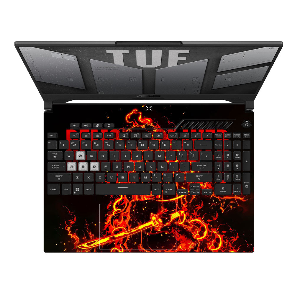 Rengoku Blazing Inferno Asus TUF F15 FX507 & A15 FA507 Laptop Skin