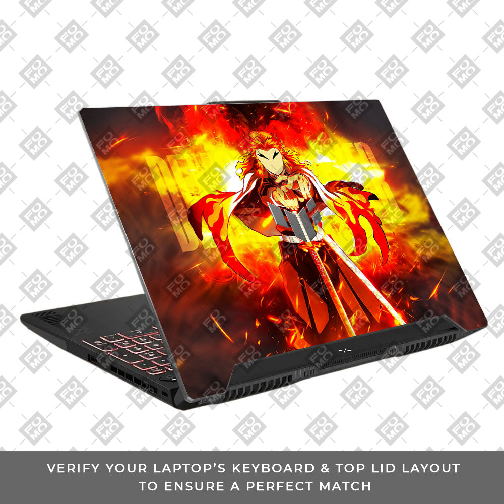 Flame Hashira Rengoku Asus TUF F15 FX507 & A15 FA507 Laptop Skin