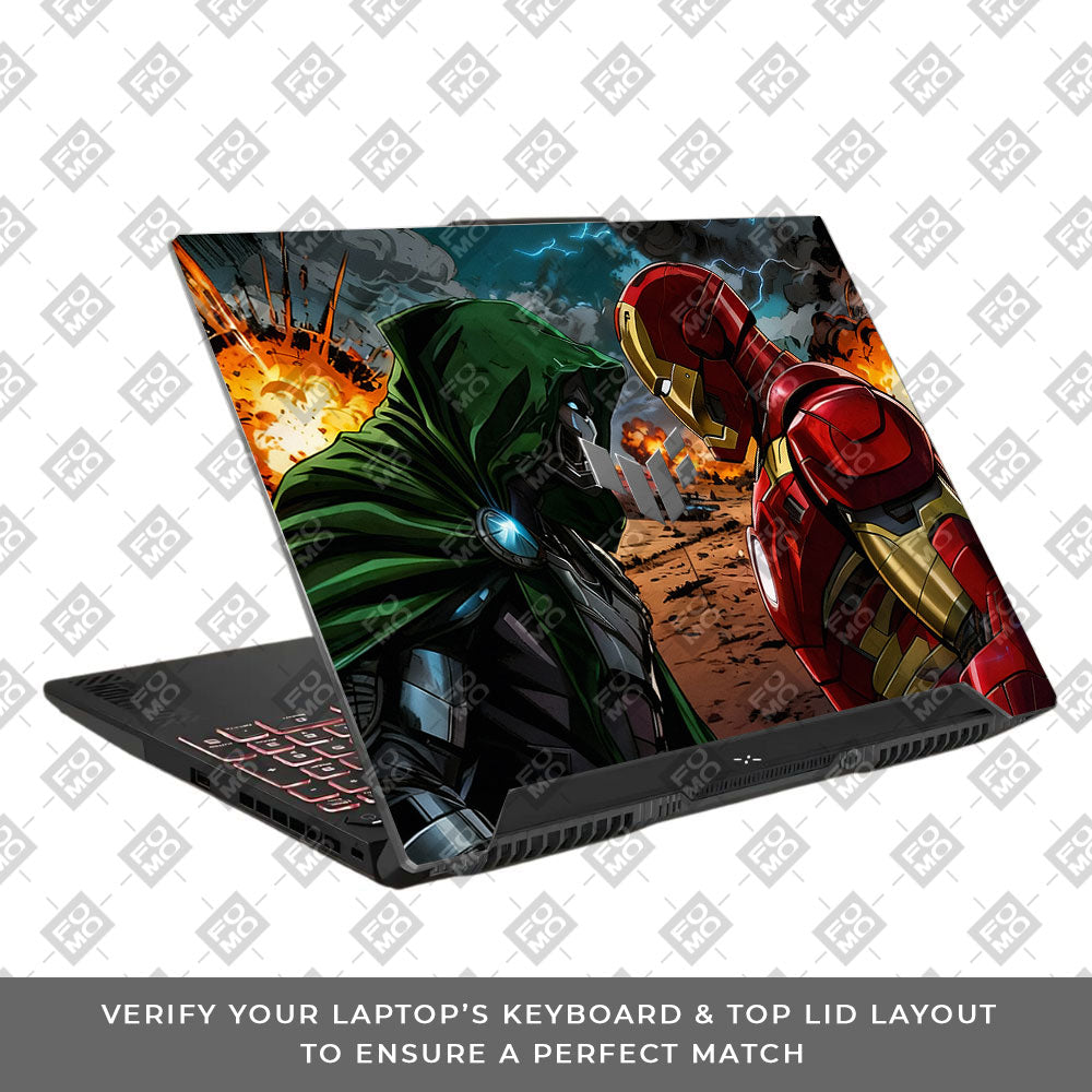 Iron Man vs Doom Asus TUF F15 FX507 & A15 FA507 3D Laptop Skin