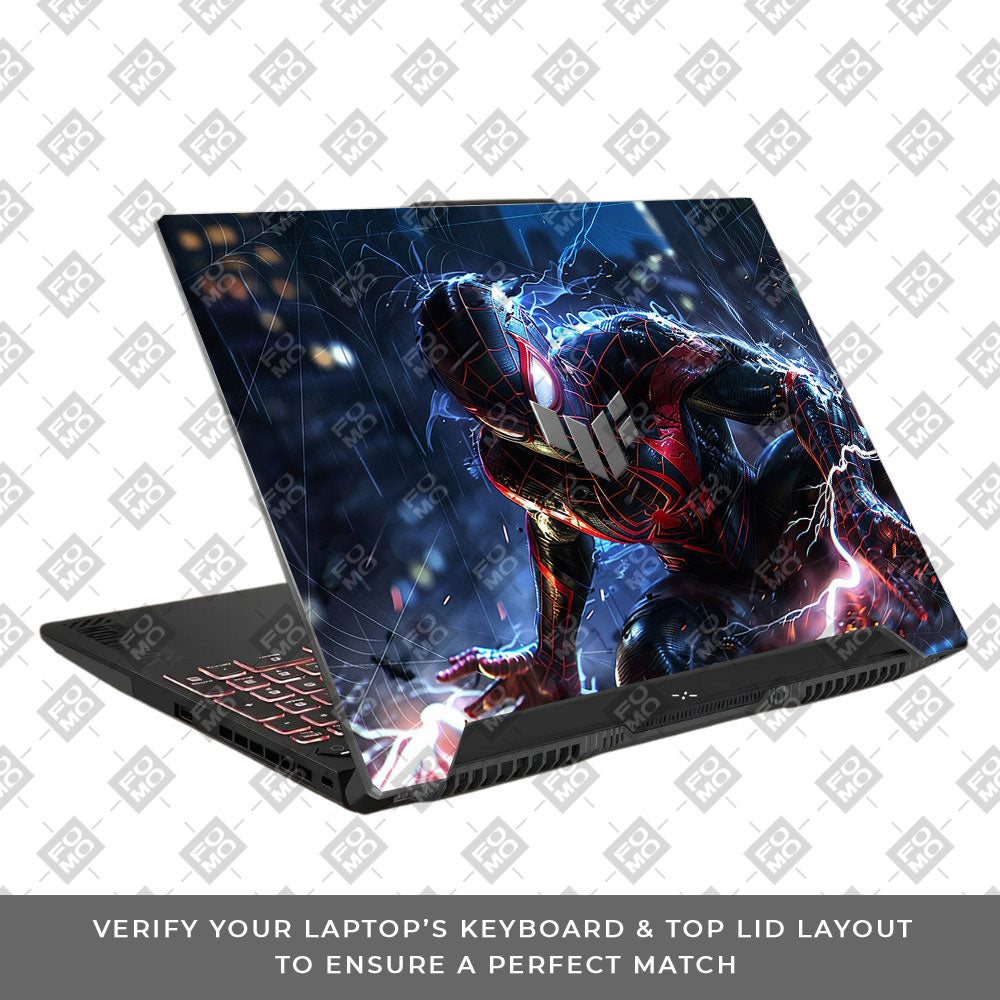 Miles Morales Shockwave Asus TUF F15 FX507 & A15 FA507 3D Laptop Skin