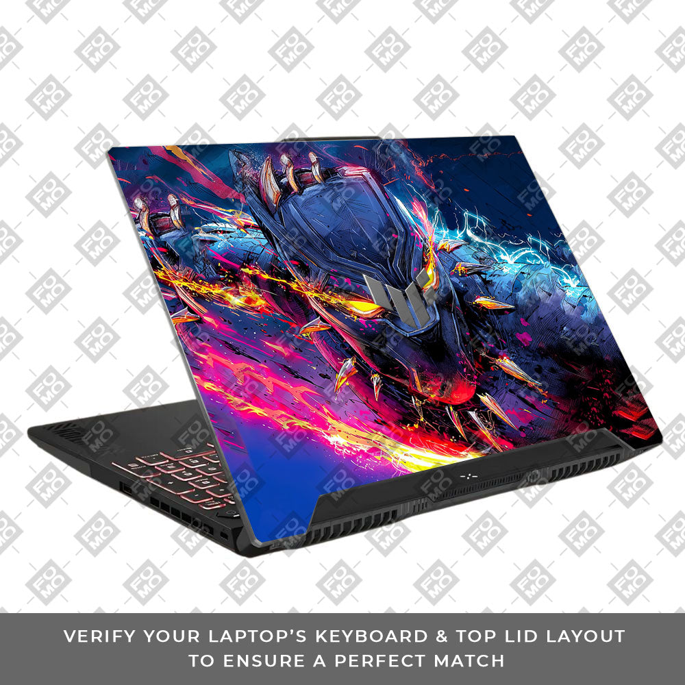 Vibranium Fury Wakandan Charge Asus TUF F15 FX507 & A15 FA507 Laptop Skin