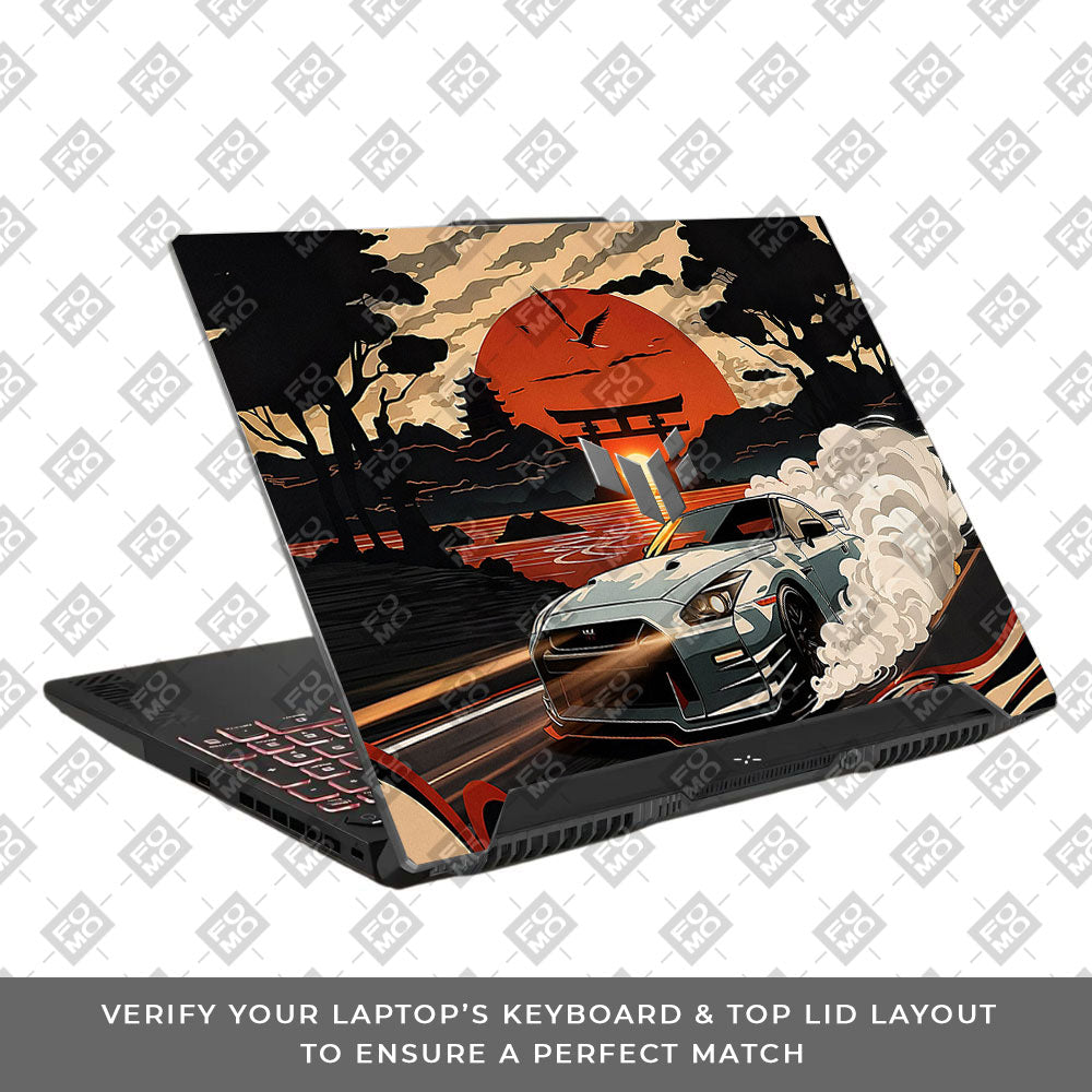 Samurai Rising Sun GTR Asus TUF F15 FX507 & A15 FA507 Laptop Skin