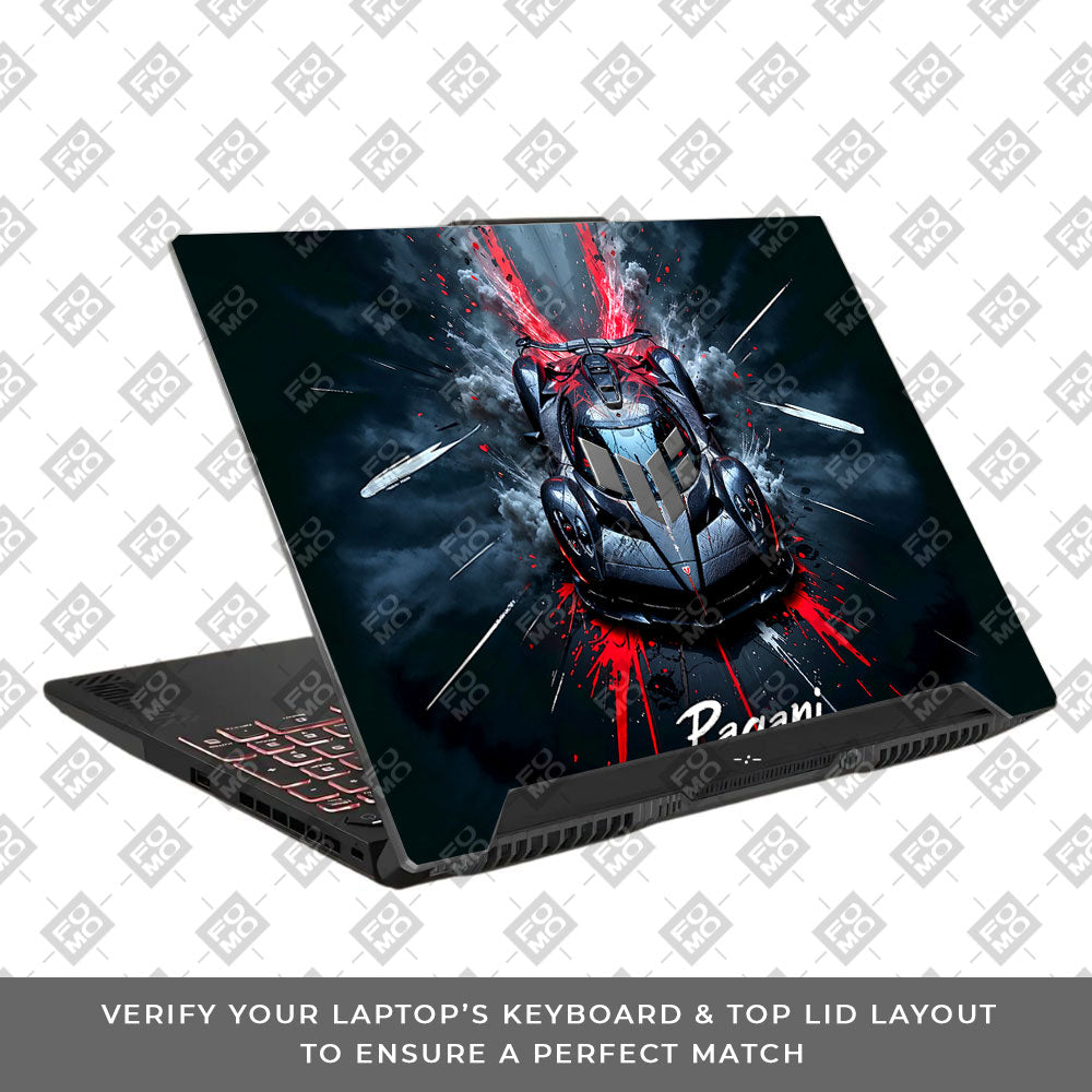 Pagani Midnight Impact Asus TUF F15 FX507 & A15 FA507 Laptop Skin