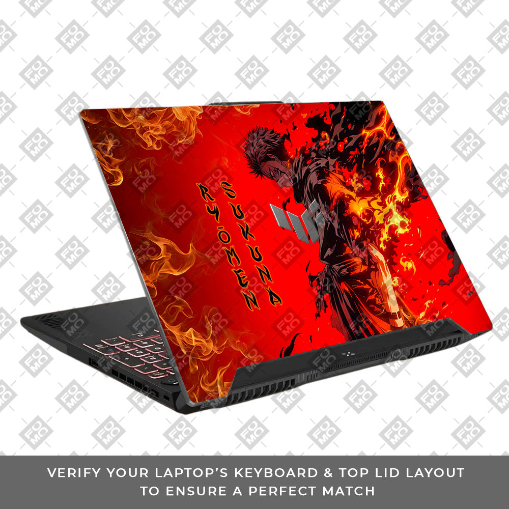 Ryomen Sukuna Lord of Curses Asus TUF F15 FX507 & A15 FA507 Laptop Skin